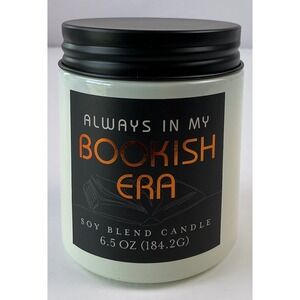 Think Ink Soy Blend Candle Green Tea Bamboo Bookish Era 6.5 oz